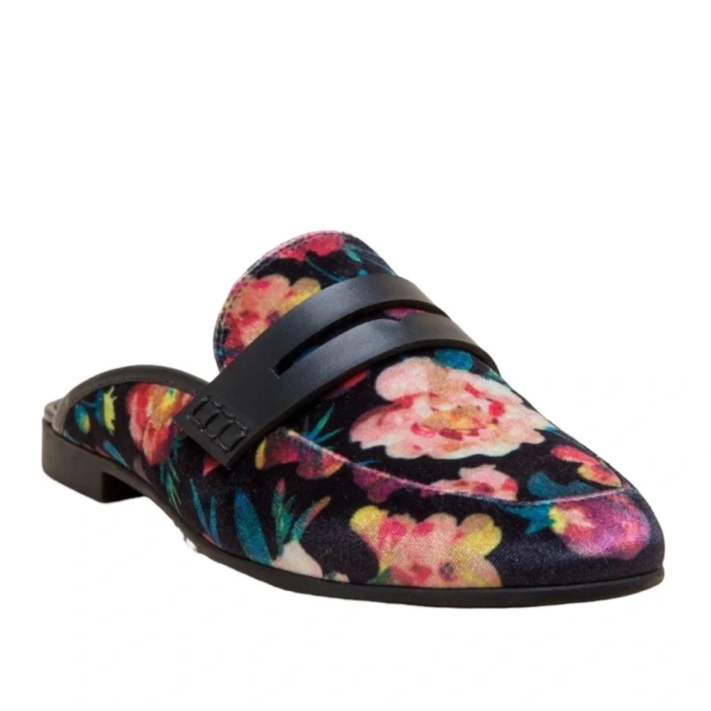 FRANCESCA PAISLEY FLORAL MULES Slip-on Shoes Women’s Size 7 - Picture 1 of 12